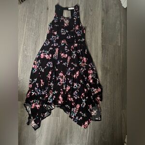 Floral Black and Pink  Dress